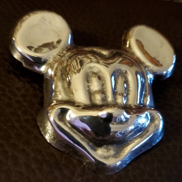 Large Mickey Mouse Sterling Silver Brooch/Pendant